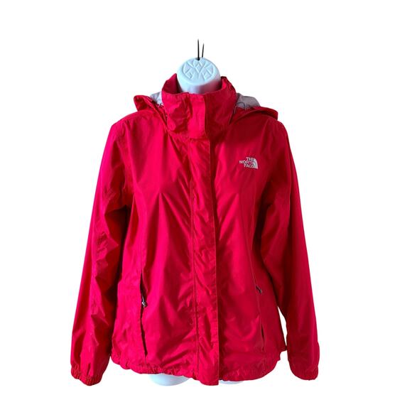 The North Face Pink Hyvent Jacket Hooded Waterproof Wind Protection Size M - Picture 2 of 11